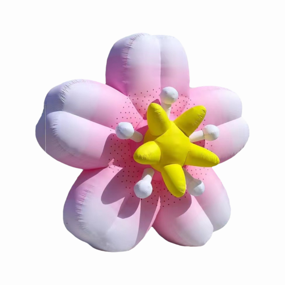 0.7-3.6m Seven Clouds Inflatable Flower Air Model Customized Shopping Mall Beauty Display Climbing Wall Decoration Scenic Spot Internet Celebrity Photo Punch Light Flower