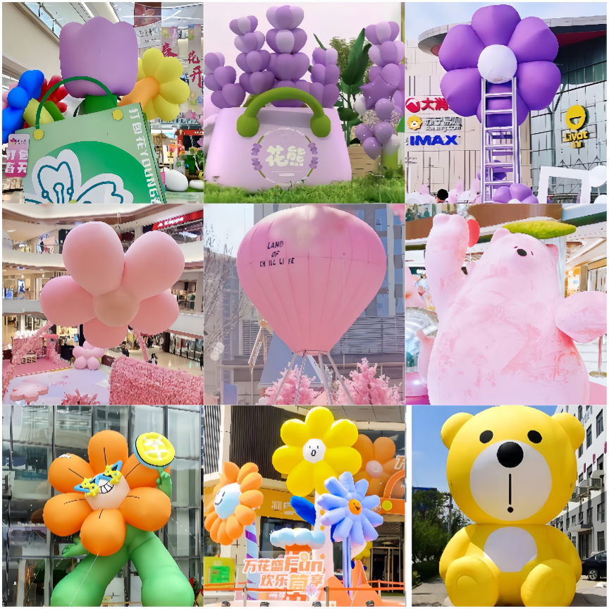1.5-8m Cartoon inflatable model customization Spring shopping mall atrium hanging art installation for scenic spots and internet celebrities to check in
