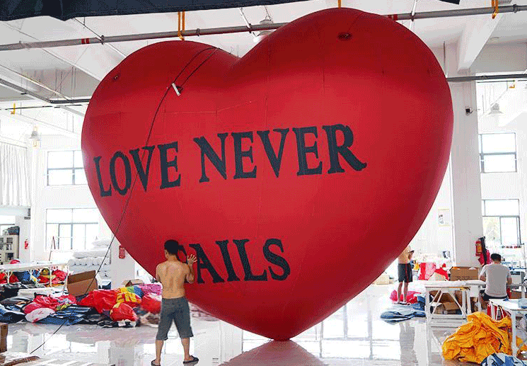 1.5-10m Inflatable heart-shaped flower proposal Valentine's Day bar event plush love shopping mall decoration decoration inflatable model