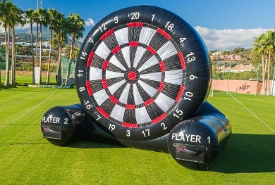 2.5-5m Inflatable football dart board target nine-square shooting ball frame fun sports props sticky band building expansion