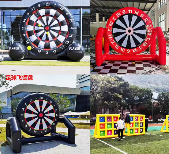 2.5-4m Fun sports props inflatable football dart board target 100% accurate sticky shooting target inflatable model