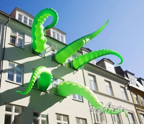Inflatable octopus octopus air model ocean theme decoration luminous climbing wall bar nightclub festival decoration