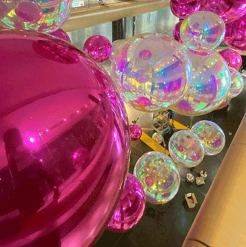 40-80cm Small Inflatable Mirror Balloons in Silver, Gold, Red, Green, and Blue