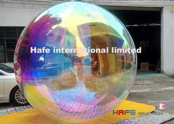 China 5ft Reflecting Giant Silver Inflatable Mirror Ball For Exhibition Booth Decoration
