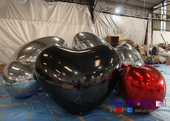China Inflatable Reflective Shiny Heart-Shaped Mirror Balloon Activity Atmosphere Decoration Can Be Hung