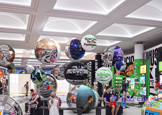 China Inflatable Metal Ball Decoration With Logo Or Printed Splicing Inflatable Mirror Ball Hung