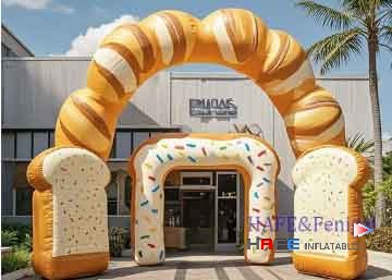 Custom Inflatable Arch & Advertising Inflatables – PVC Donut Arch for Shopping Malls, Stores, and Bakeries