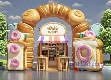 Custom PVC Inflatable Advertising Donut Arch for Shopping Malls, Stores, and Events – Eye-Catching Outdoor Decoration