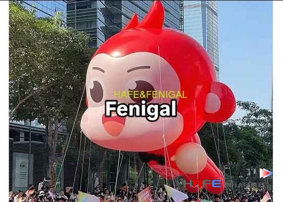 Customized 5m/16ft PVC Helium Parade Balloons (Cartoon Monkey Design) for Event Branding and Promotion