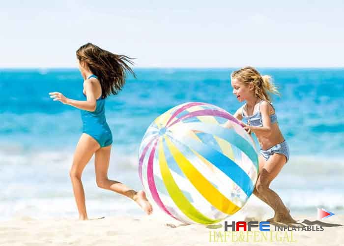 1-2m Colorful Striped Inflatable Beach Ball | Advertising Inflatables for Pool Parties, Beach Games & Corporate Events