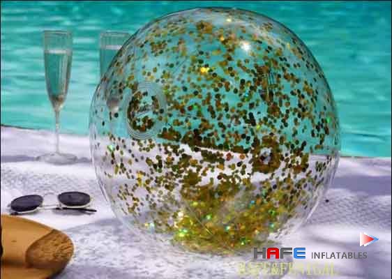 ‌0.5m Small Inflatable Transparent Beach Ball with Glitter Advertising Inflatables‌