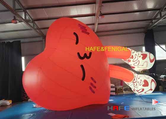 2M LED Inflatable Cartoon Heart – Perfect Valentine's Decoration for Malls & Retail Spaces