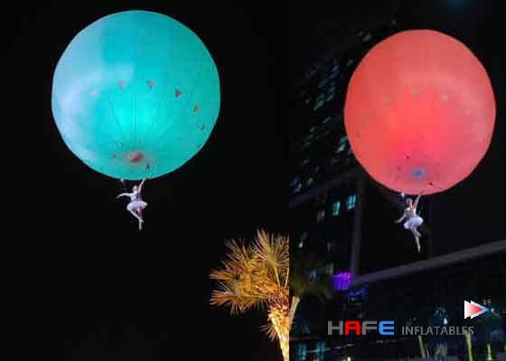 Command the Skies with 6.5m Customized Aerial Show Helium Balloon Featuring RGB Lights