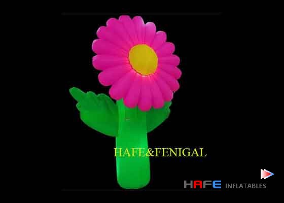 Customized Giant Inflatable Flowers Sculpture with Light Elevate Event Decoration