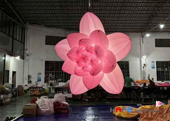 1.5m - 3m Large Inflatable Art Flowers with LED Lights Transforming Festive Events with Enchanting Decor