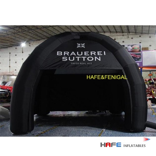 4m Black Inflatable Spider Tent with LED Lights – Temporary Retail Spaces Pop-Up Shops Customizable Branding Options