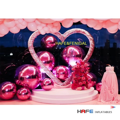 4ft/5ft/6ft Inflatable PVC Pink Shiny Mirror Balloon Bulk Wholesale Giant Sparkly Decor Stunning for Luxury Weddings Birthdays