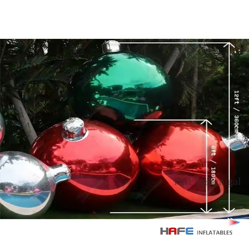 Mirror Ball Inflatable Giant for Christmas/Wedding Decor + Full Sizes Stainless Steel Balls (100mm-180mm)