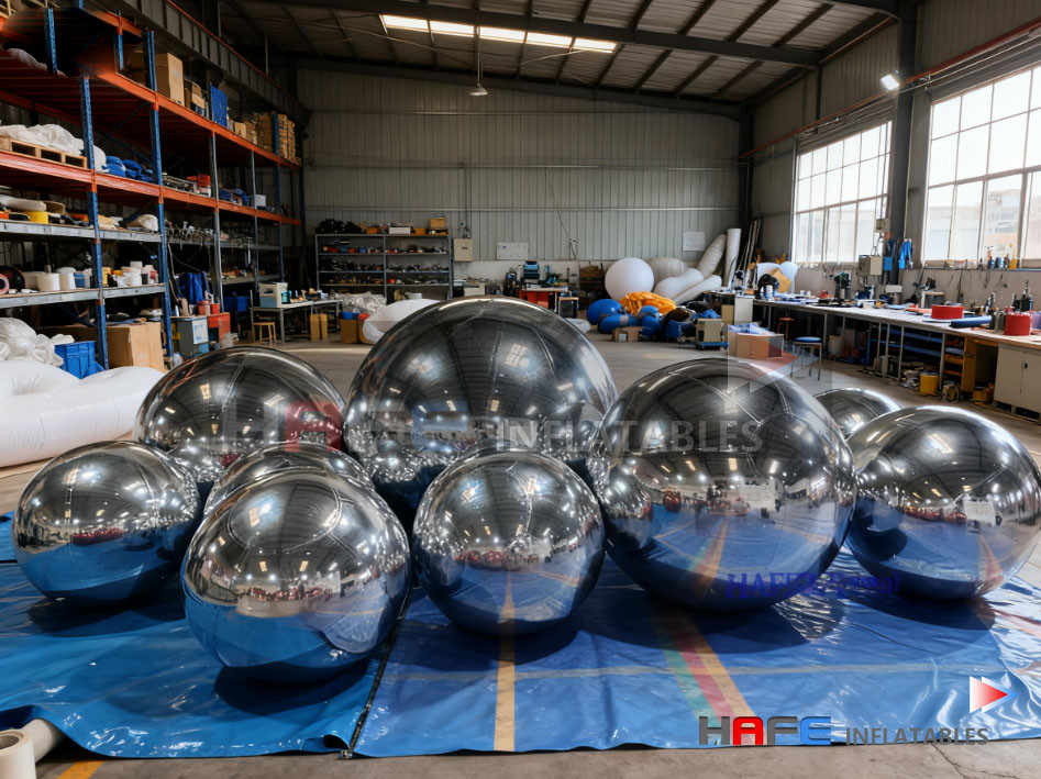 Double-Layer PVC Inflatable Mirror Ball for Hanging as Stage and Party Decoration